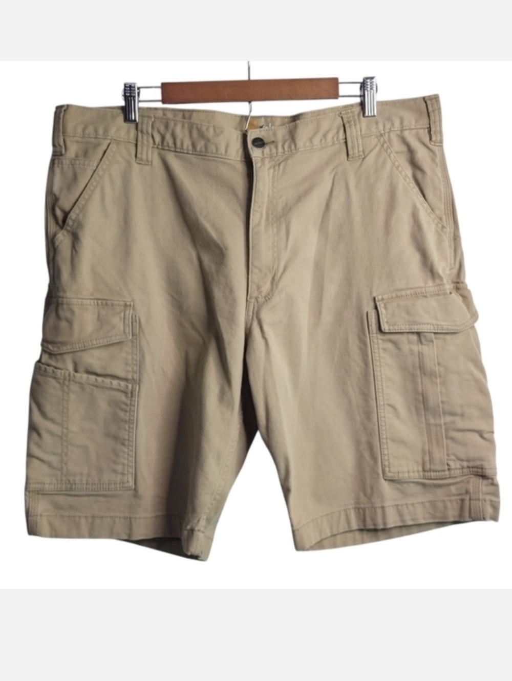 Carhartt Men’s Rugged Flex Rigby Cargo Shorts Tan Relaxed Fit Size 40